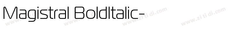 Magistral BoldItalic字体转换